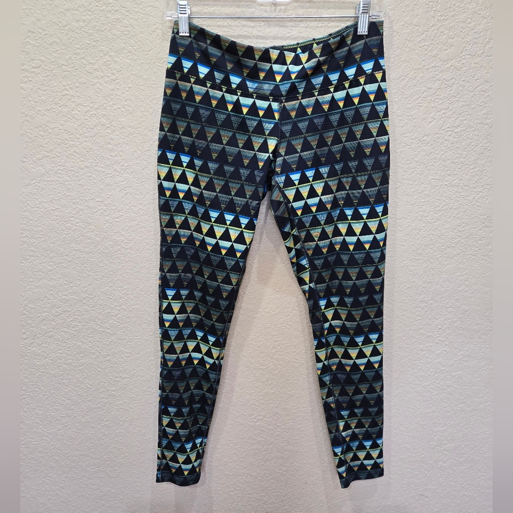 Mossimo Supply Co. Black and Blue Geometric Leggings